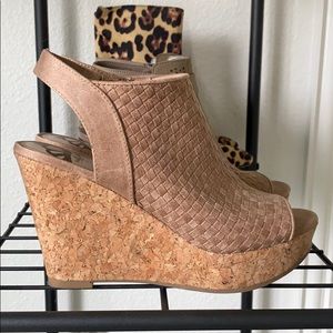 Fergie open toe booties